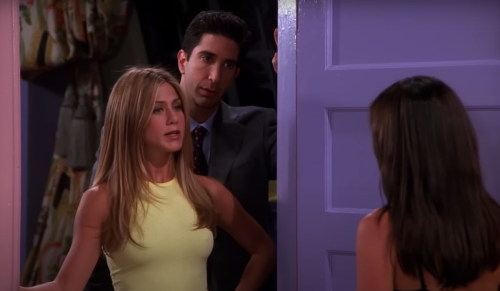 Jennifer Aniston and David Schwimmer on Friends