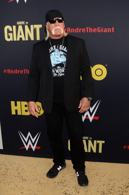 Hulk Hogan at the premiere of "Andre the Giant" in 2018