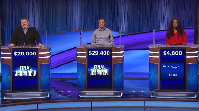 Contestants on "Jeopardy!"