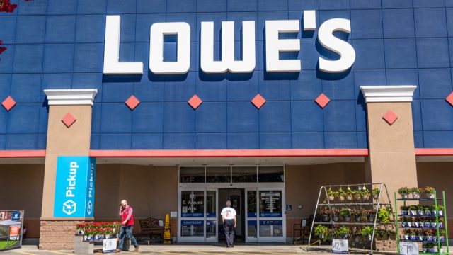 Front of a lowe's store