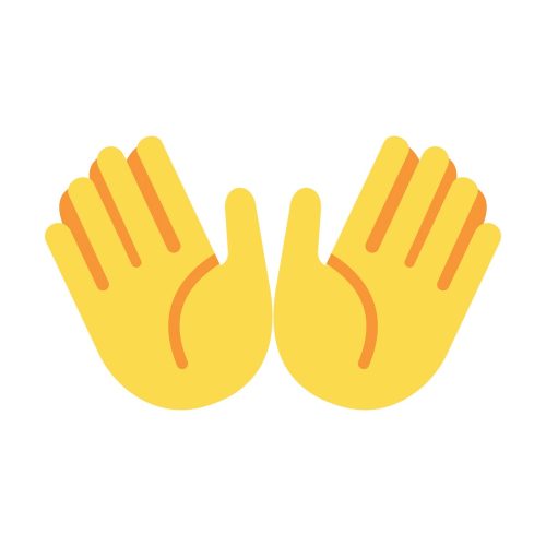 open hands emoji