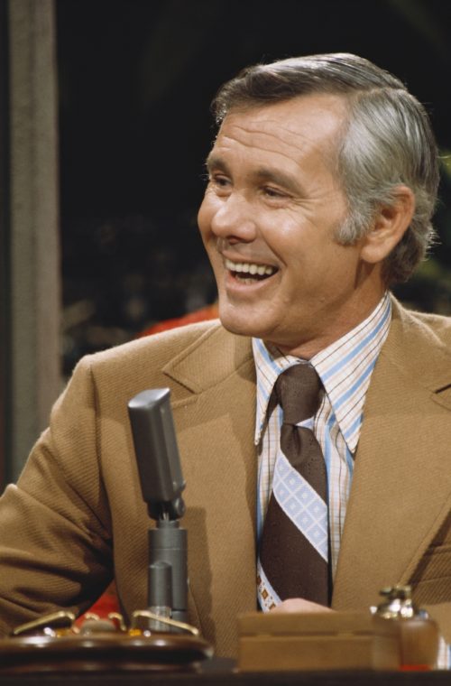 Johnny Carson hosting "The Tonight Show" circa 1975