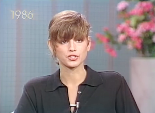Cindy Crawford on "The Oprah Winfrey Show" in 1986