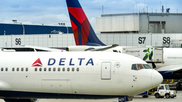 Delta Air Lines planes at an airport