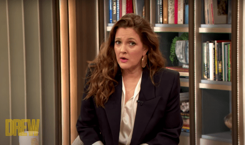 Drew Barrymore hosting "The Drew Barrymore Show" in 2023