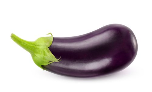 eggplant on white background