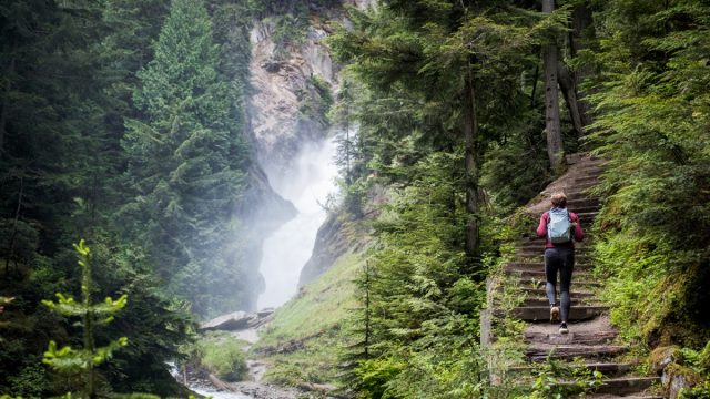 bear creek falls at glacier national park