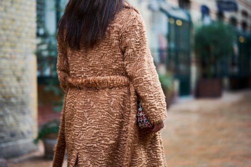coat with a belt