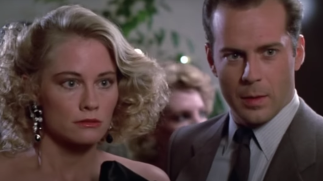 Cybill Shepherd and Bruce Willis in "Moonlighting"