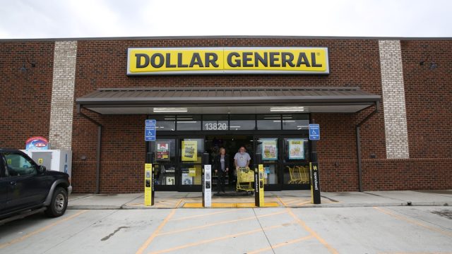 Old Hickory, United States – March 16, 2022: The customers exiting Dollar General with carts full of items