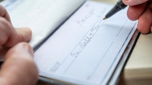 writing check