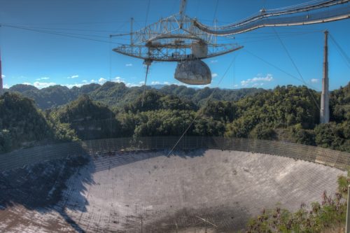 Arecibo Observatory radio telescope in Puerto Rico