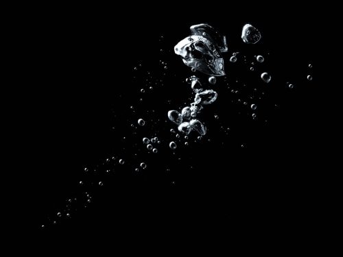 bubbles over black background