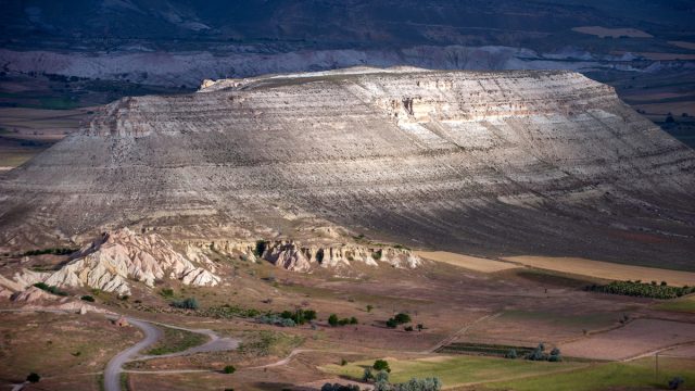 Aerial view of Aktepe in local sunlight