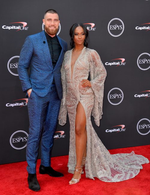 Travis Kelce and Kayla Nicole at the 2018 ESPY Awards