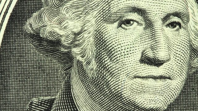 close up of the one dollar bill