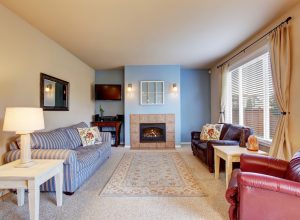 An outdated looking living room