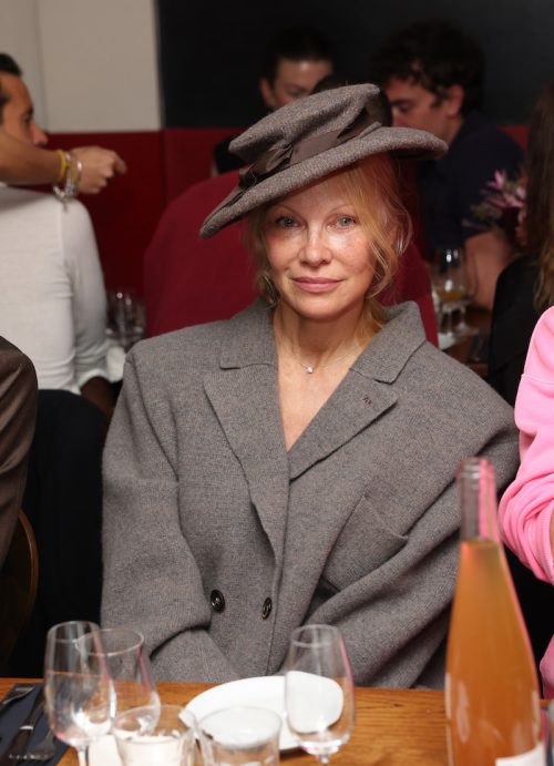 Pamela Anderson at the Andreas Kronthaler for Vivienne Westwood Paris Fashion Week Dinner in September 2023
