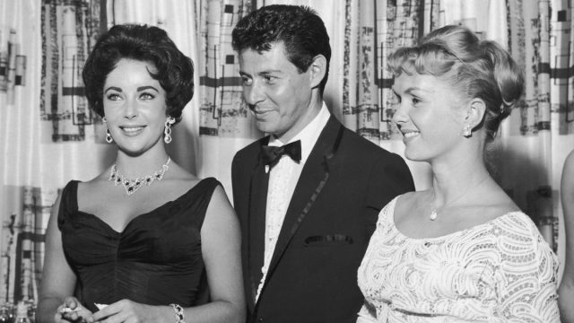 Elizabeth Taylor, Eddie Fisher, and Debbie Reynolds in Las Vegas in 1958