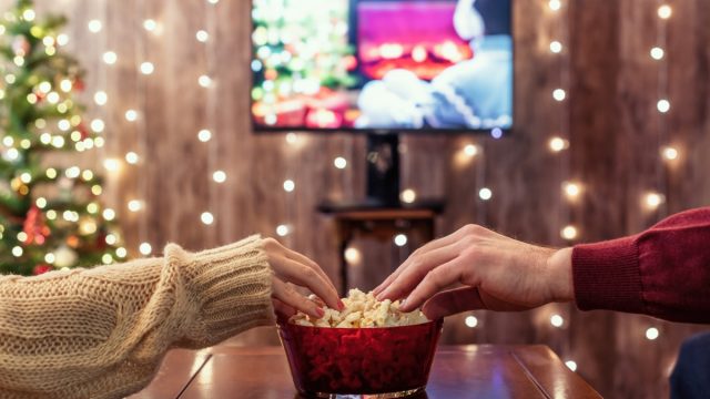 Couple Watching Christmas Movies