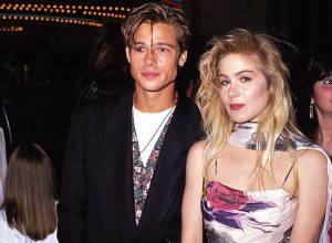 Brad Pitt and Christina Applegate at the 1989 MTV Video Music Awards