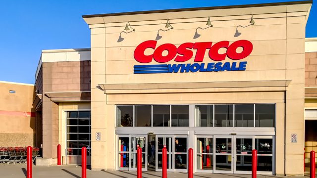 The exterior of a Costco store