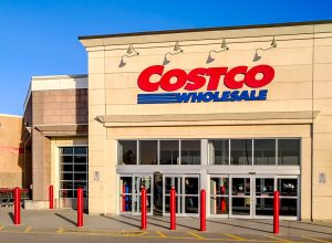 The exterior of a Costco store