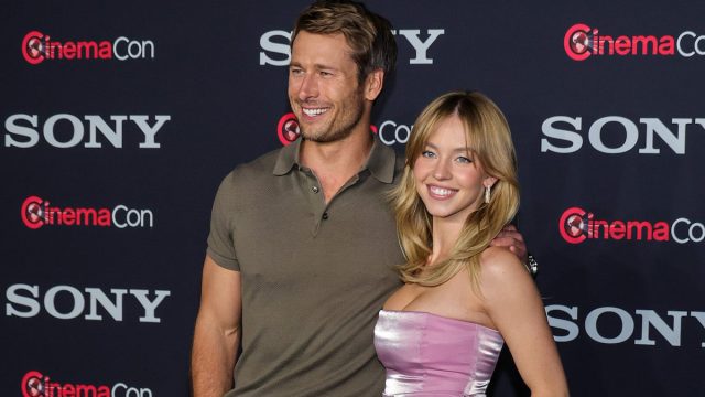 Glen Powell and Sydney Sweeney at CinemaCon 2023