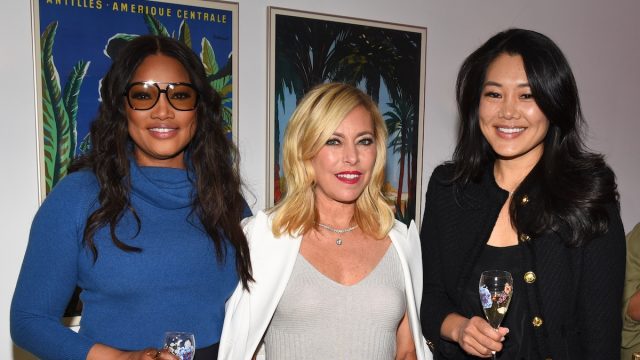 Garcelle Beauvais, Sutton Stracke, and Crystal Kung Minkoff at Strack's Cashmere and Caviar launch party in 2022