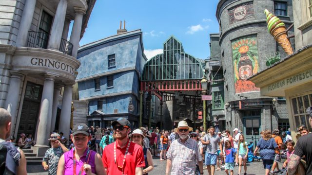 People exploring Disney World in Orlando Florida