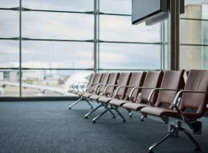 empty seats at an airport