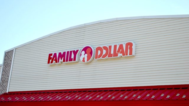 Family Dollar Signage on the Exterior of the Retail Store