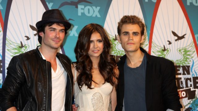 Ian Somerhalder, Nina Dobrev, and Paul Wesley at the 2010 Teen Choice Awards