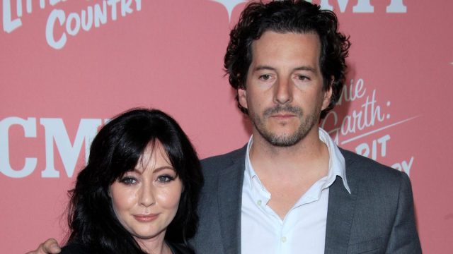 Shannen Doherty and Kurt Iswarienko at Jennie Garth's 40th Birthday Celebration in 2012