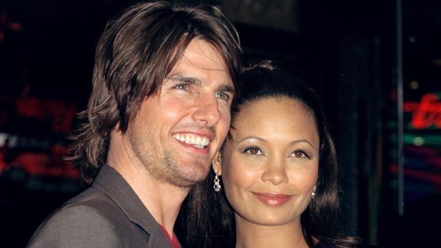 Tom Cruise and Thandiwe Newton at the London premiere of "Mission: Impossible 2" in 2000