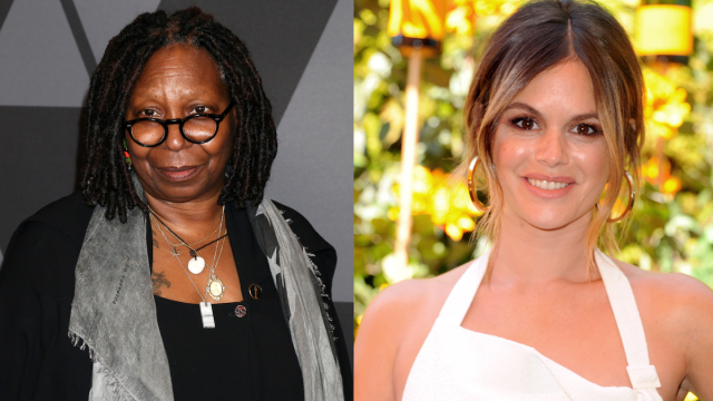 Whoopi Goldberg in 2017; Rachel Bilson in 2019