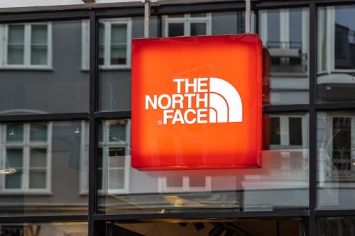 The North Face sign on store