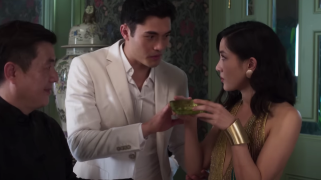 Henry Golding and Constance Wu in "Crazy Rich Asians"