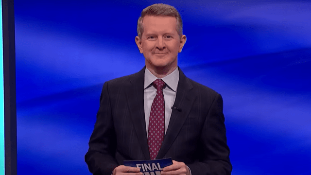 Ken Jennings hosting "Jeopardy!" in January 2024