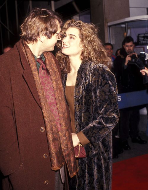 Liam Neeson and Brooke Shields at the premiere of "Under Suspicion" in 1992