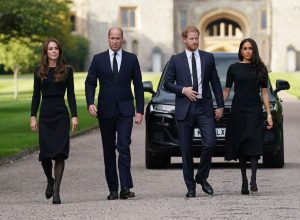 Kate Middleton, Prince William, Prince Harry, and Meghan Markle at Windsor Castle in September 2022