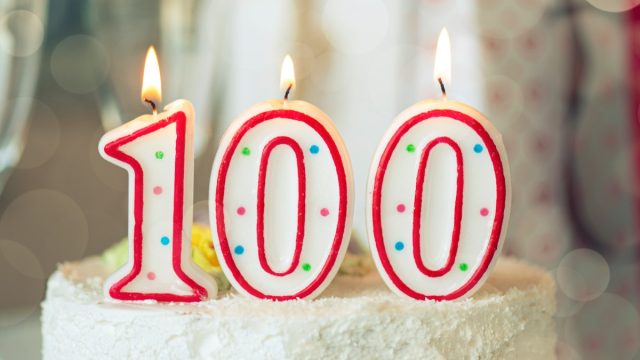 birthday cake for someone turning 100