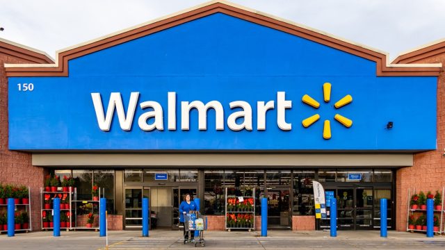 Front of a Walmart store