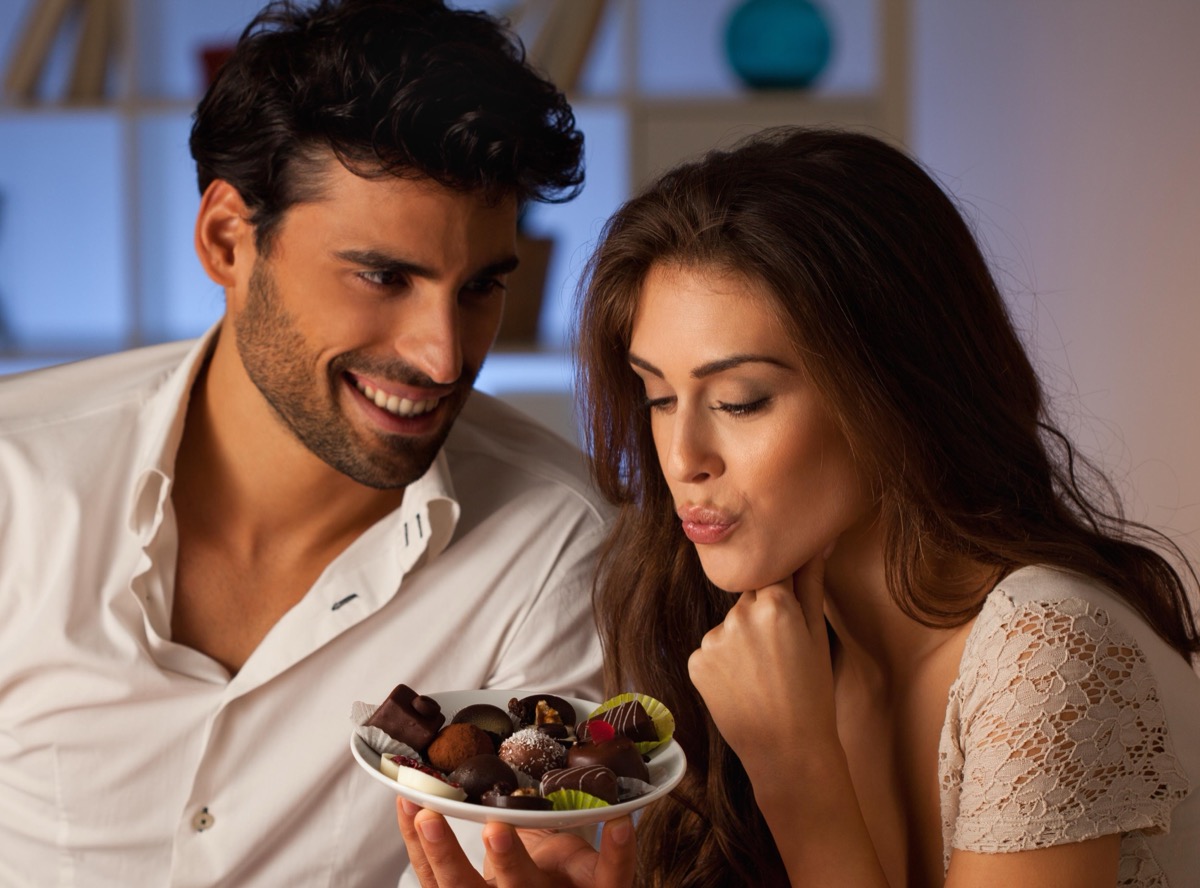 Couple Enjoying Chocolate