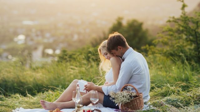 Couple Enjoying a Romantic Picnic