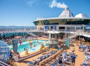 Pool deck on the Serenade of the Seas cruise ship