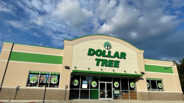 Grovetown, Ga USA - 01 15 23: Dollar Tree exterior entrance no cars