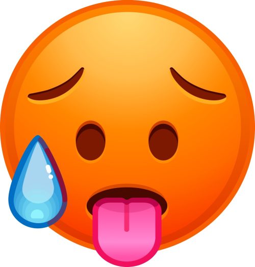 hot face dirty emoji