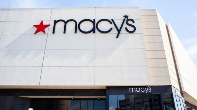New York City, NY, USA - March 13, 2015: View of Macy's box store in Queens Center Mall.
