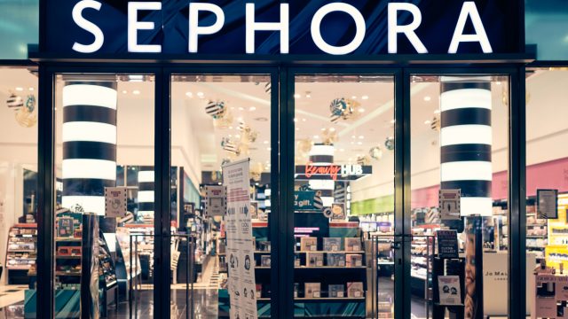A Sephora makeup store exterior